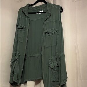 Ava & Viv Olive Utility Jacket with Hood